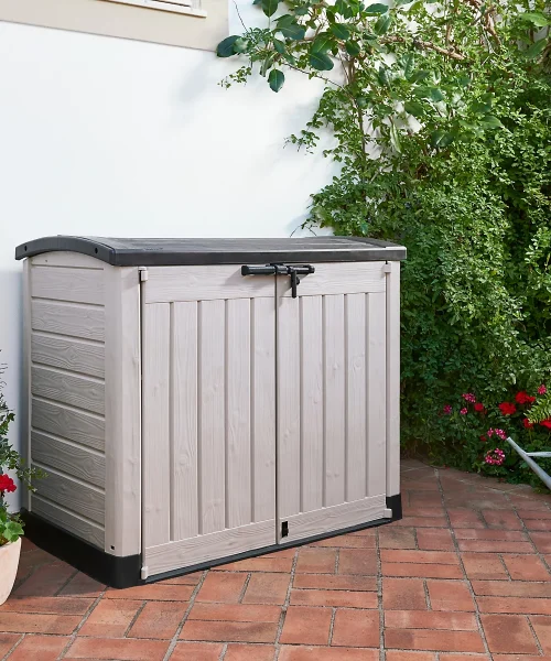Keter Store-it-out ARC Beige & brown 1200L Garden storage box 1200mm 1460mm